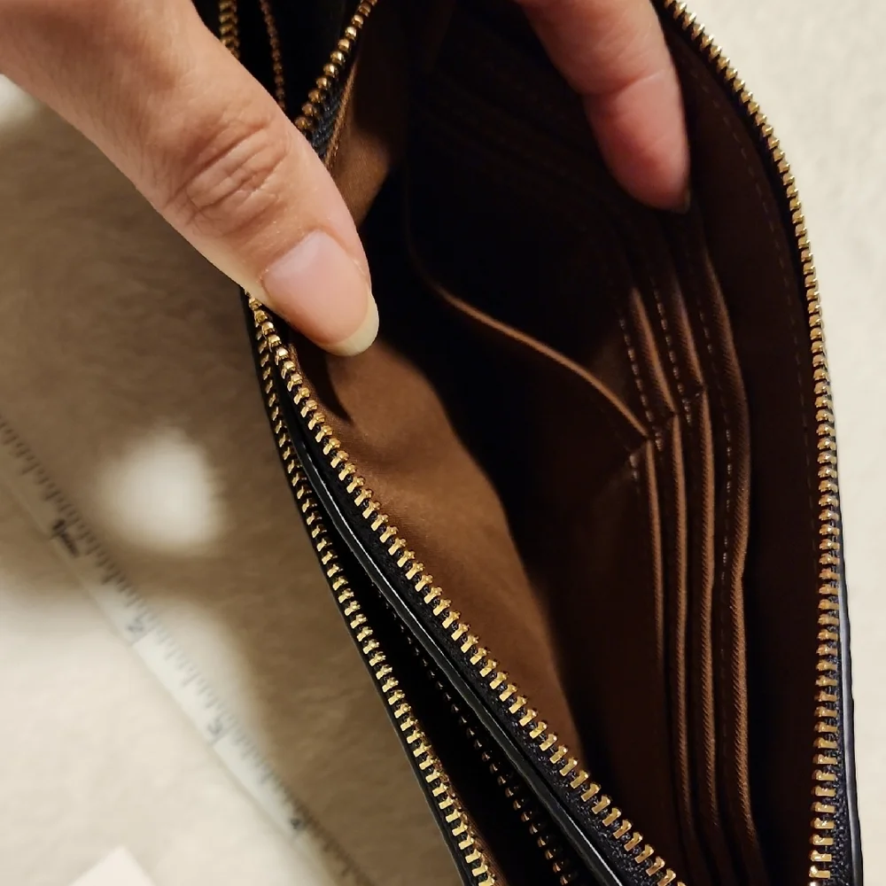 Coach Tan and Brown Signature Wristlet - Picture 6 of 7